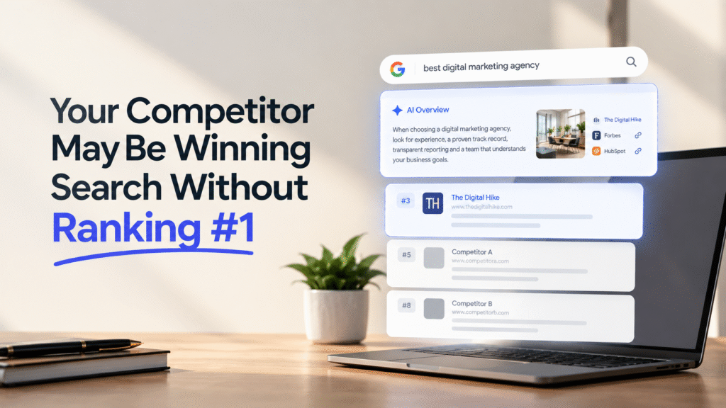 Competitor gaining search visibility without ranking #1