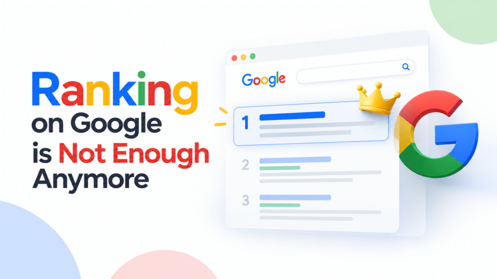 Why ranking on Google is not enough anymore understanding search visibility, user intent, and conversions beyond search rankings.